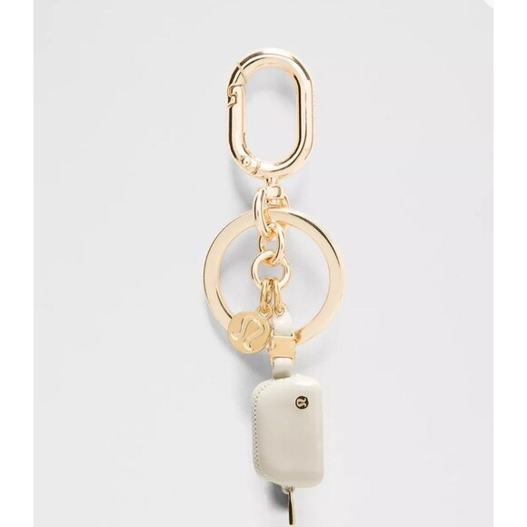 lululemon athletica Accessories - Lululemon Everywhere Belt Bag Charm‎ Keychain Beech White/Gold NWT